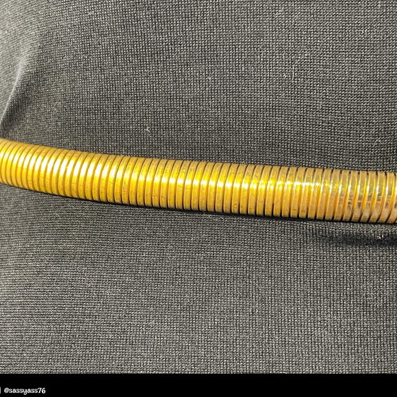 ⭐️HP⭐️VTG▪️MIMI Di N▪️1976 RARE Coiled Gold-Tone Lion Head Door Knocker Belt - Picture 3 of 7